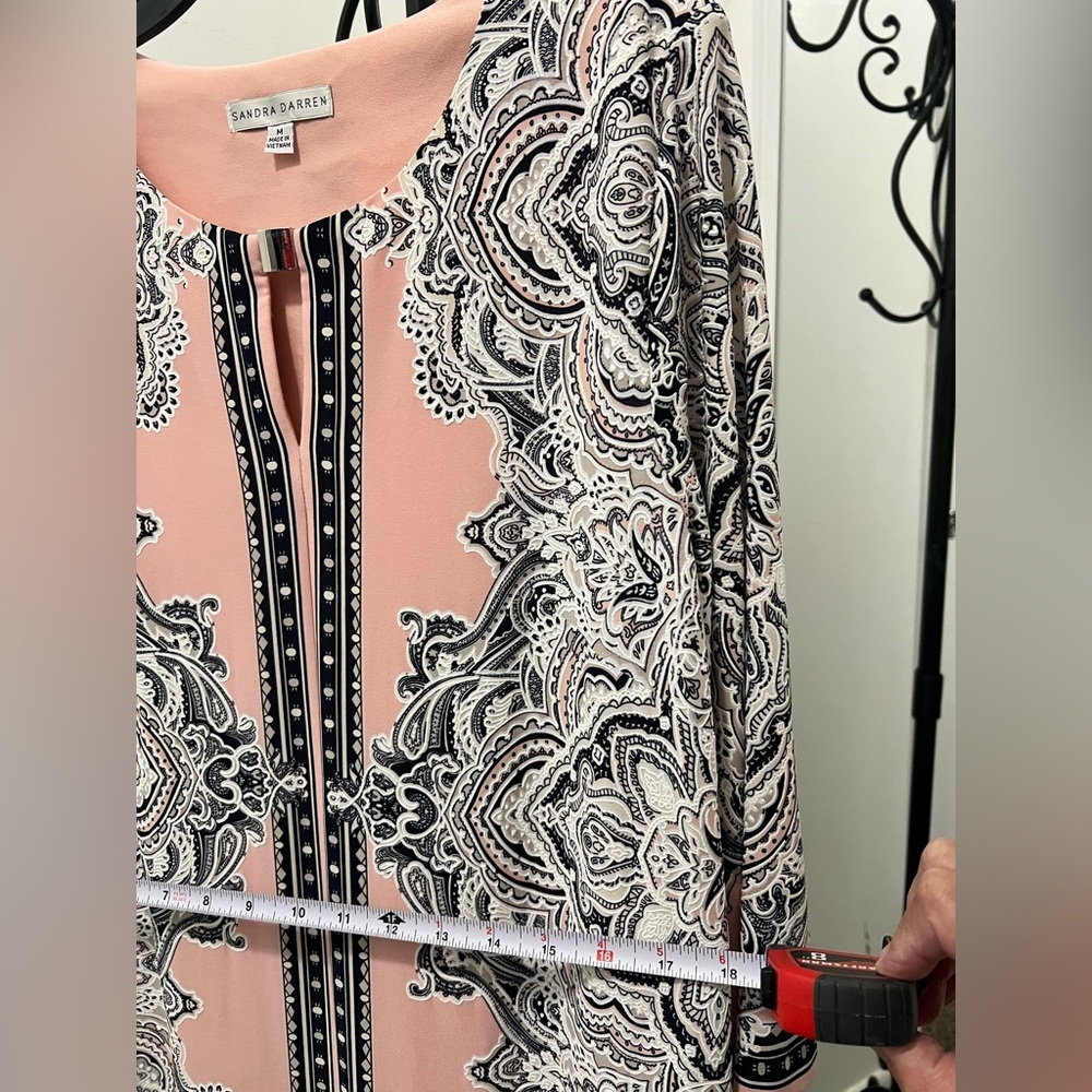 Sandra Darren Pink and Black Patterned Dress - Picture 8 of 10